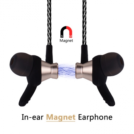 Kleinste mobiele oortelefoon voor computermuzikale oortelefoons van magnetisch metaal 