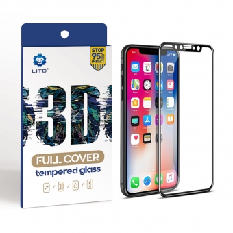 Iphone x 3d gebogen gehard glas screen protector