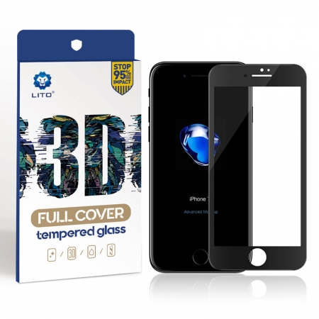Apple Iphone 7/8 3D volledig bedekt gehard glas scherm beschermingsfilm 
