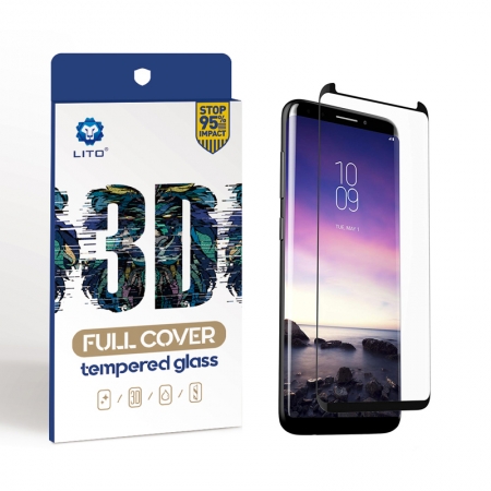 Samsung Galaxy S9 Plus Volledig Cover Gebogen Gehard Glas Displayfolie Geschikt voor iedereen 