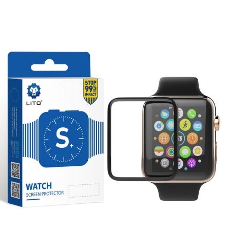 S + Full Covered Full Glue Anti Gores Smart Watch Glazen Screen Protector 