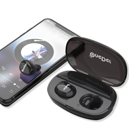OneDer W12 Uitstekend geluidseffect IPX5 Waterbestendig Echt draadloos Bluetooth V5.0 Stereo-oortelefoon 