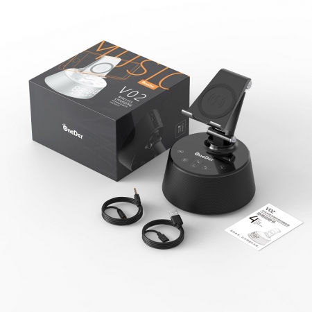 OneDer V02 LED-display Wekkerfunctie Draadloze Bluetooth-luidspreker met microfoon 