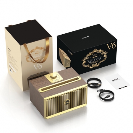 OneDer V6 High Definition stereogeluid Draadloze en draagbare Bluetooth-luidspreker met microfoon 