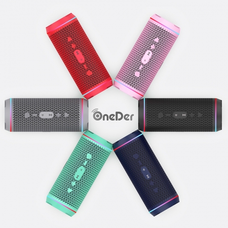 OneDer V10 Super draagbare multifunctionele en knipperende LED-licht Draadloze Bluetooth-luidspreker 