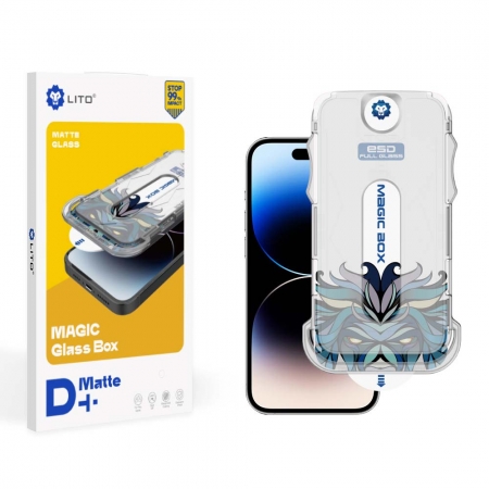 LITO D+ Matte Glass Screenprotector met Easy Install Applicator voor iPhone 14 Series 