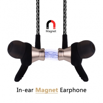 Computer mobiele bas oortelefoon magnetisch metaal in ooroortjes