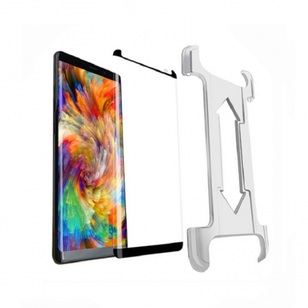 Samsung Galaxy Note 8 Edge Adhesive Gehard Glas Screen Protector met eenvoudige installatie lade 