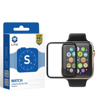 S + volledig bedekte vollijm anti gores smart watch glazen schermbeschermer