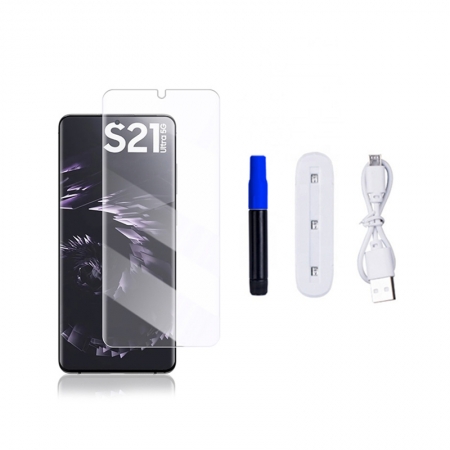 LITO E + UV Optische vloeibare lijm Volledige dekking Anti-spion glazen schermbeschermer voor Samsung Note10 / 10 + 