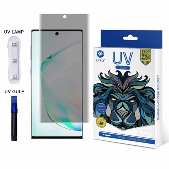 Beste 
     LITO E + UV-vloeibare lijm Volledige 3D-dekking Glas Privacy Screen Protector voor Samsung Note 10
     te koop