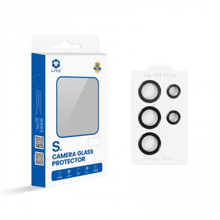 Lito 3D Full Cover cameralensbeschermer met applicator voor de Samsung Galaxy S24-serie
         