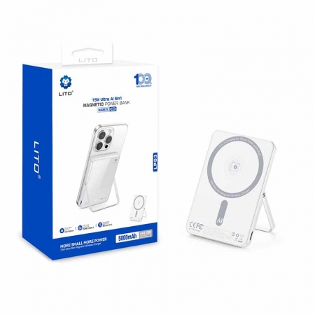 LITO LP03 15W Ultra AI 5in1 magnetische powerbank 