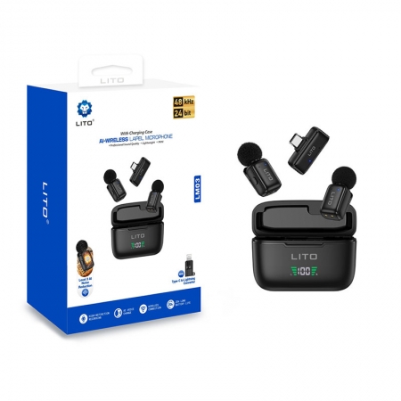 LM03 Professionele draadloze AI-lavaliermicrofoon voor livestreaming en vloggen 