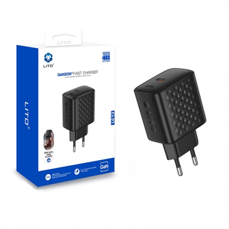 LITO LC13 GaN 20W snellader met USB-C-poort 