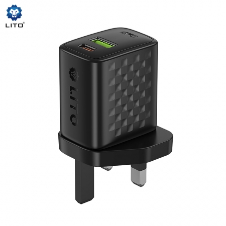 LITO LC16 GaN 20W snellader met USB-C & USB-A 