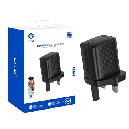 LITO LC18 30W GaN USB-C-telefoonlader & stroomadapter 