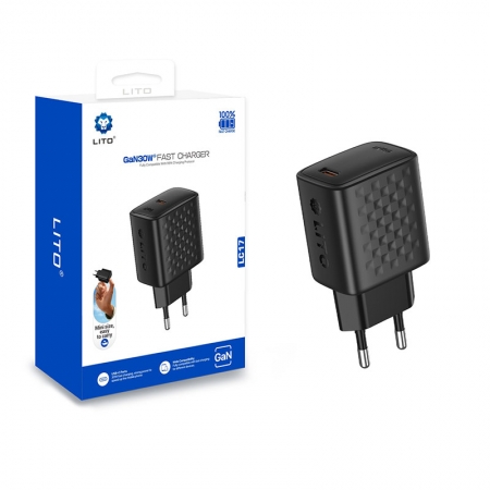 LITO LC17 GaN 30W snellader met USB-C-poort 