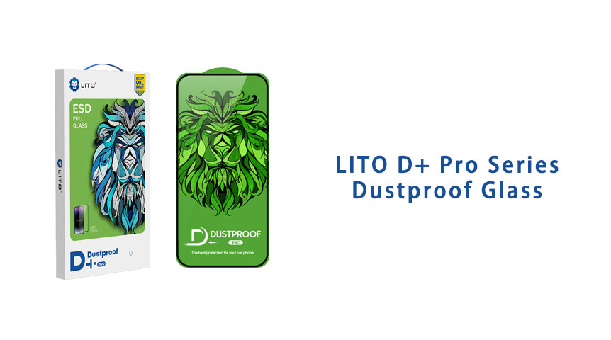 LITO D+ Pro Stofdichte schermbeschermer van gehard glas