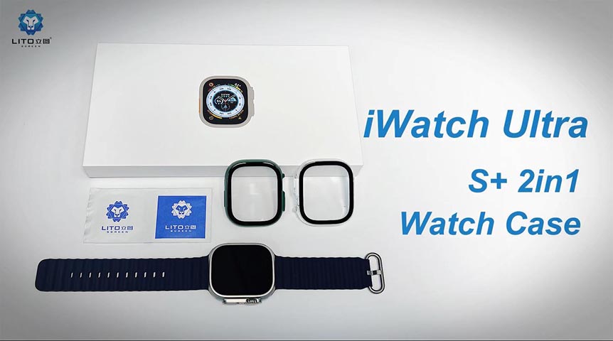 Apple Watch Ultra Watch Case met gehard glas 2in1 set
