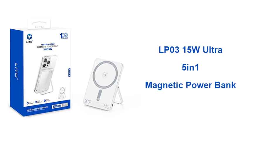 LITO LP03 15W Ultra AI 5in1 magnetische powerbank