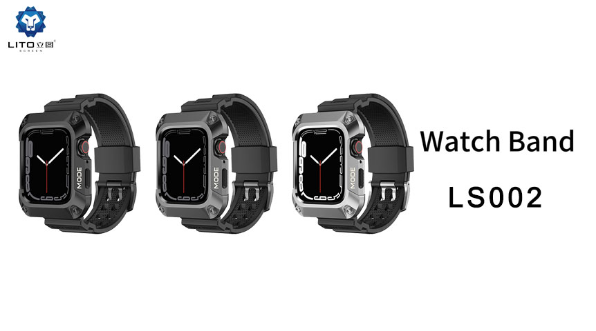 Lito LS002 metalen ontwerp geïntegreerde horlogeband voor Apple Watch 9