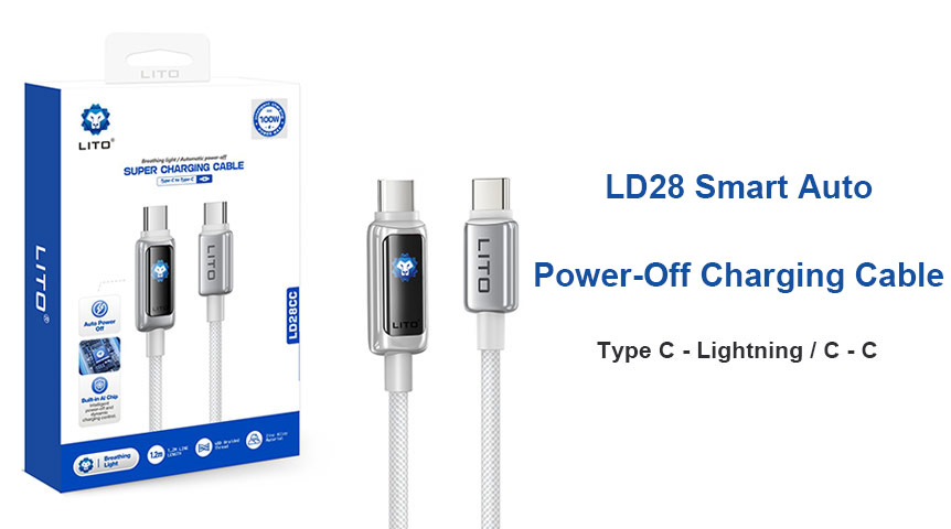 Ben je het zat dat je je apparaat steeds te lang oplaadt? Maak kennis met de LITO LD28 Smart Cable.