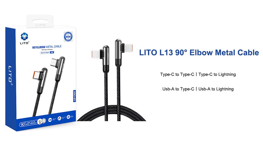 Zeg vaarwel tegen kabelbelasting met de LITO LD13 haakse oplaadkabel