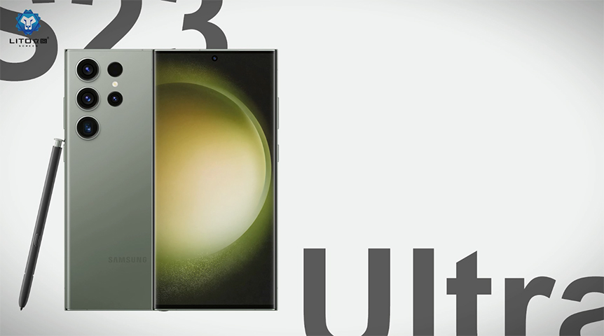 Lito E+ Edge Glue Screenprotector van gehard glas Samsung Galaxy S23 Ultra